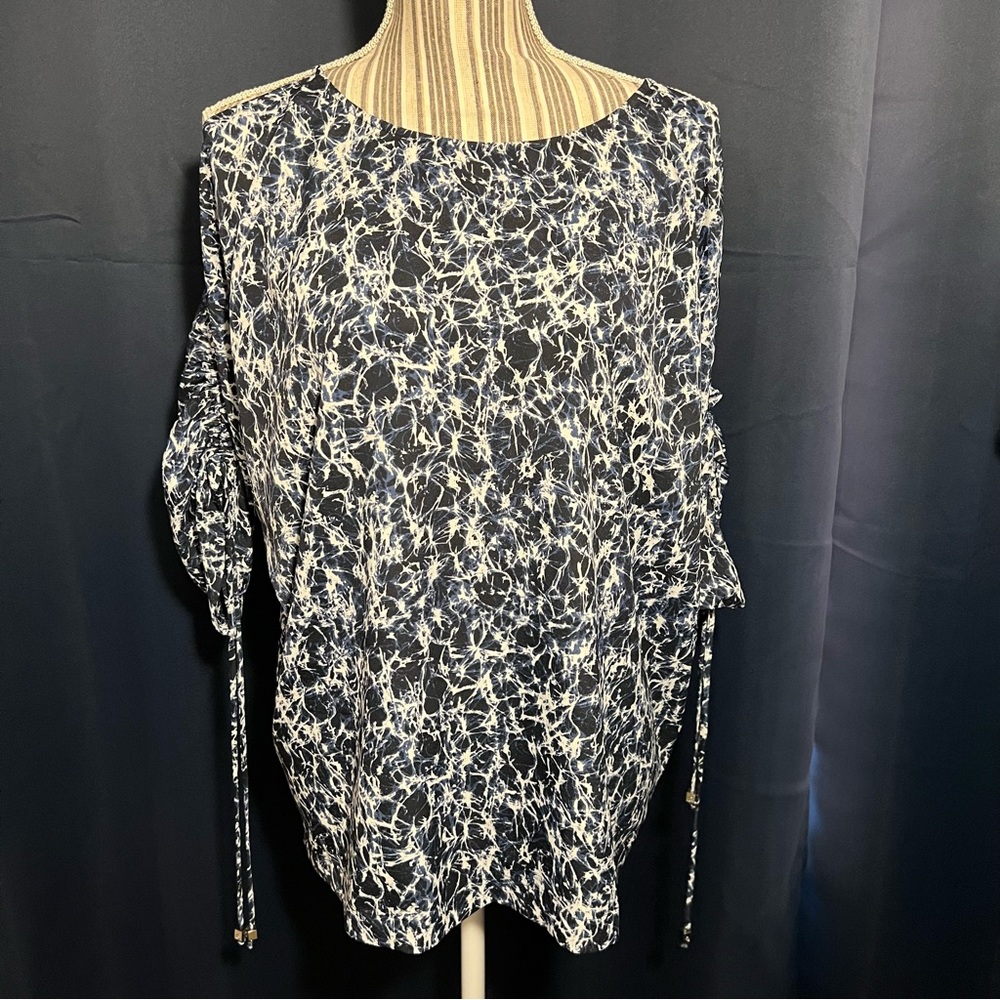 Michael Kors Blue & White Blouse